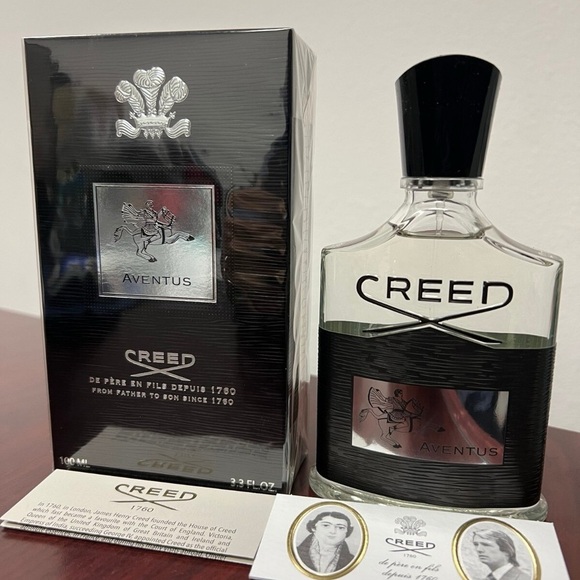 Creed Other - Creed Aventus Fragrance with Black and Silver Accents